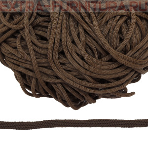 Шнур  ПП 4мм, цв.260 темно-коричневый, уп.100м, пл.2,7 гр/м, арт.В501