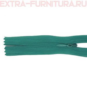 Молния потайная  № 3, 20 см, цв. 209 темн. бирюза п/э пл.9,3 гр/м