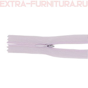 Молния потайная № 3, 50 см, цв. 165 сиреневый п/э пл.9,3 гр/м