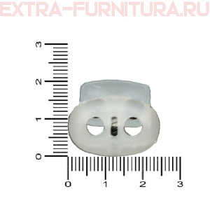 Фиксатор - овал 2 отверстия, арт.101Б, цв.прозрачный, уп.500шт