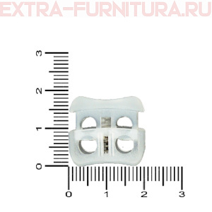 Фиксатор - овал 2 отверстия, арт.107Х, "Сова" цв.прозрачный, уп.500шт, кл.А