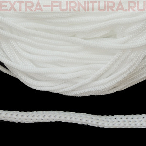 Шнур  ПП 5мм, цв. белый, уп.100м, пл.4,6 гр/м, арт.В501