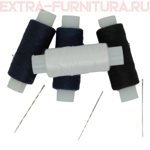 Нитки 45 ЛЛ 150 м наб. "Армейский" (уп.- 4 шт.+ игла) *