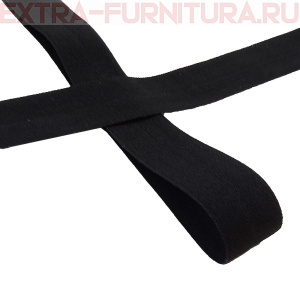 Резинка окантовочная 15мм цв. черный, матовая арт.ROM15322 уп. 50м