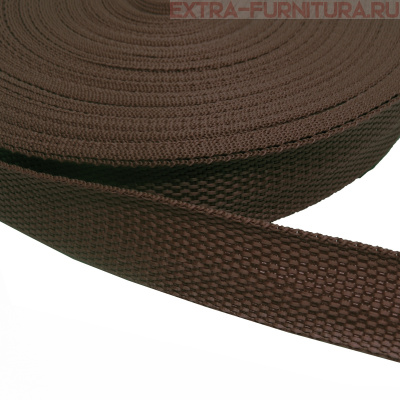 Стропа шир.30мм, цв.540 темно-коричневый, уп.50м, пл. 11,7 гр/м
