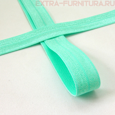 Резинка окантовочная 15мм цв.201 мятный, блестящая уп. 50м