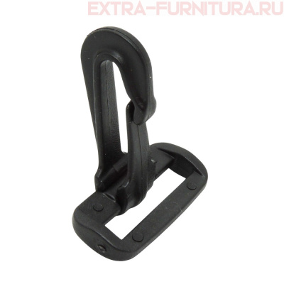 Карабин 32 мм пластик, поворотный, цв.черный, уп.500шт/кор.5000