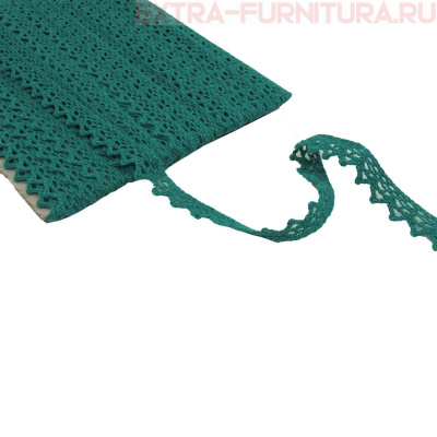 Тесьма вязаная арт.TBY-5036.33 шир.10мм, цв.33 зеленый, уп.10м