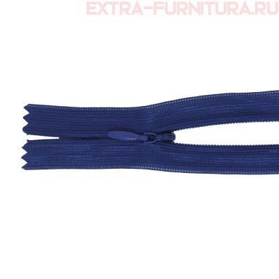 Молния потайная № 3, 50 см, цв. 223 электрик (темный василёк) п/э пл.9,3 гр/м