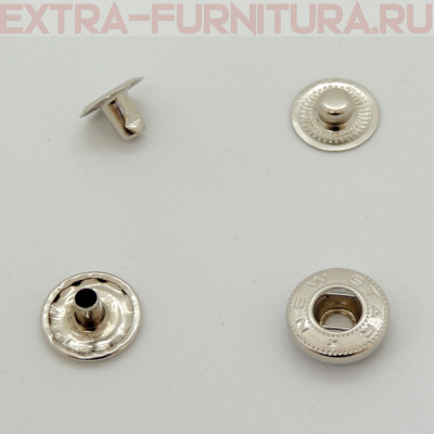 Кнопка "Альфа" 15 мм, цв.никель, (уп.720шт) NEWSTAR