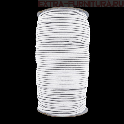 Резинка шляпная 2,5мм цв. белый (уп.100м)
